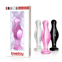 Скляний Анальний затор 4,5" Glass Romance Pink