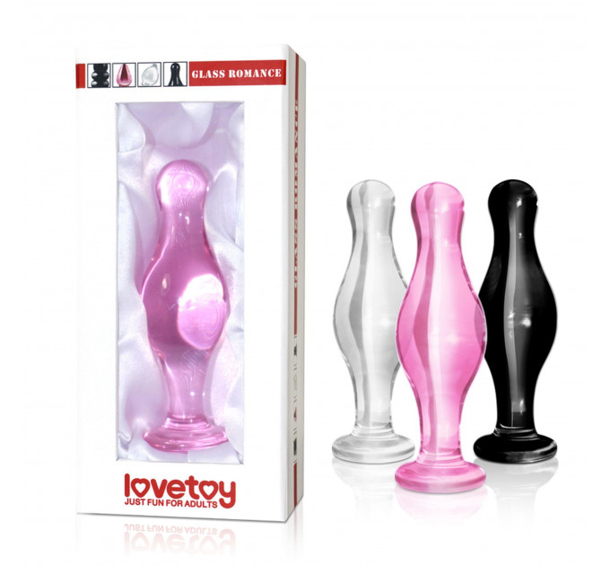 Стеклянная Анальная пробка 4,5" Glass Romance Pink