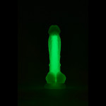 Светящийся фаллоимитатор Dream Toys RADIANT SOFT SILICONE GLOW IN THE DARK DILDO SMALL GREEN