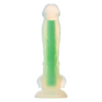 Фаллоімітатор люмінесцентний на присосці Dream Toys RADIANT Glow In The Dark зелений, S