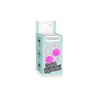 Вагинальные шарики со смещенным центром тяжести TOY JOY на мягкой сцепке, пурпурные, 22 х 3.5 см