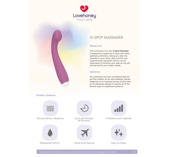 Вибратор для точки G Lovehoney Mon Ami G-spot, фиолетовый