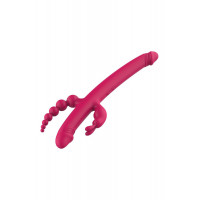 Вібратор із 4 стимулюючими кінцями Dreamtoys Anywhere Pleasure Vibe Essentials, рожевий