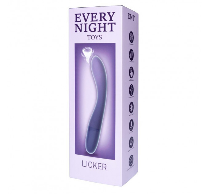 Вибратор с пульсатором Every Night Toys для точки G, сине-фиолетовый градиент
