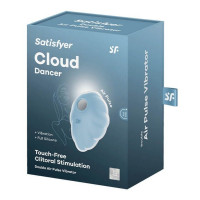 Вибратор Satisfyer Cloud Dancer с вакуумной стимуляцией клитора, голубой