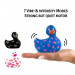 Вибратор уточка для клиторальной стимуляции Big Teaze Toys Rub My Duckie синяя в сердечках