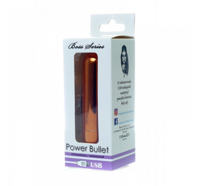Вибролпуля Power Bullet USB Gold