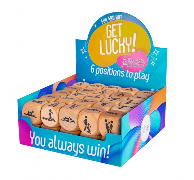 Игровые кубики Alive Get Lucky Dice с шестью позициями Камасутры, деревяные