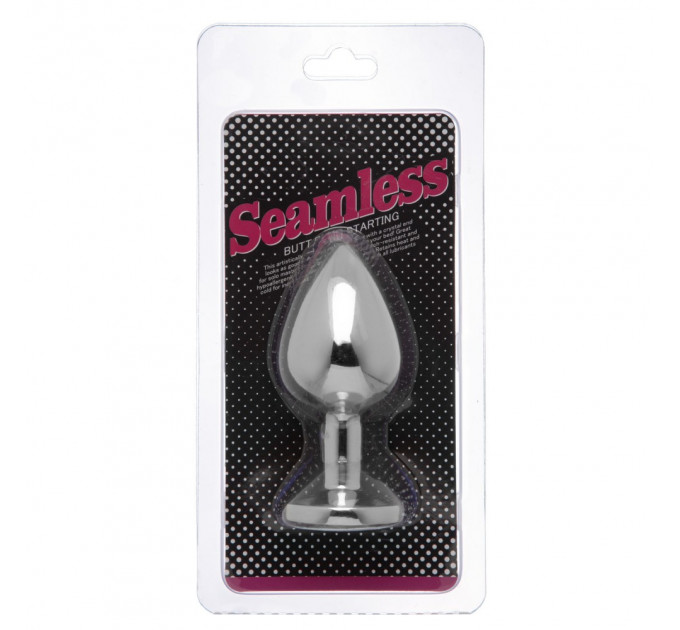 Анальная пробка Loveshop Silver Metall Pink, M