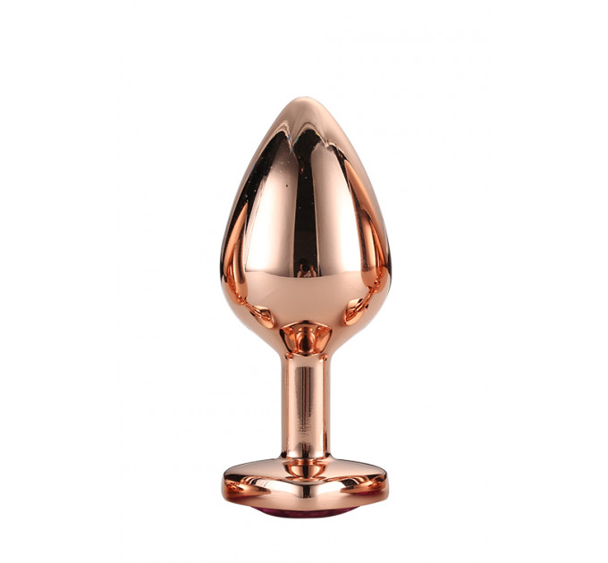 Dt21790 анальна пробка з серцем GLEAMING LOVE ROSE GOLD PLUG MEDIUM