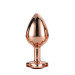 Dt21790 анальна пробка з серцем GLEAMING LOVE ROSE GOLD PLUG MEDIUM