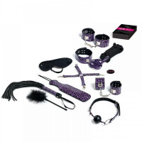 F61278 Набор БДСМ 10 шт Master & Slave BDSM Kit tijgerprint Purpel