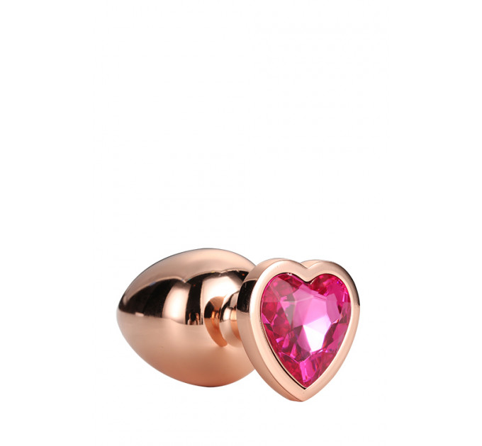 Dt21790 анальна пробка з серцем GLEAMING LOVE ROSE GOLD PLUG MEDIUM