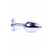 Анальная пробка с камнем Plug-Jewellery Silver PLUG- Pink размер S