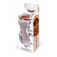Анальная пробка с камнем Plug-Jewellery Silver PLUG- Pink размер S