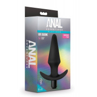 Анальная пробка с вибрацией Blush Anal Adventures черная, 12.7 х 3.8 см