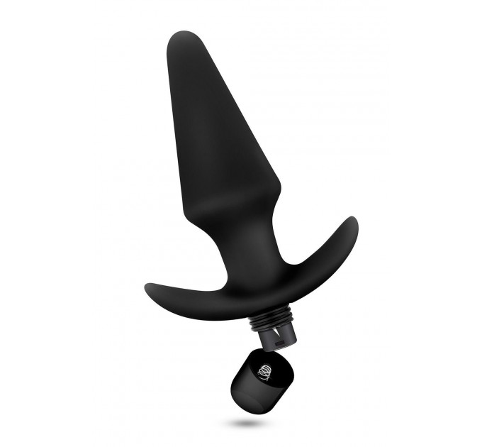 Анальная пробка с вибрацией Blush Anal Adventures черная, 12.7 х 3.8 см
