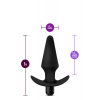 Анальная пробка с вибрацией Blush Anal Adventures черная, 12.7 х 3.8 см