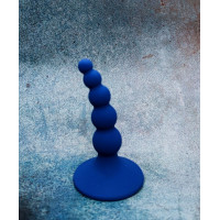 Анальная пробка рифленная Loveshop Blue 10*2.5 см