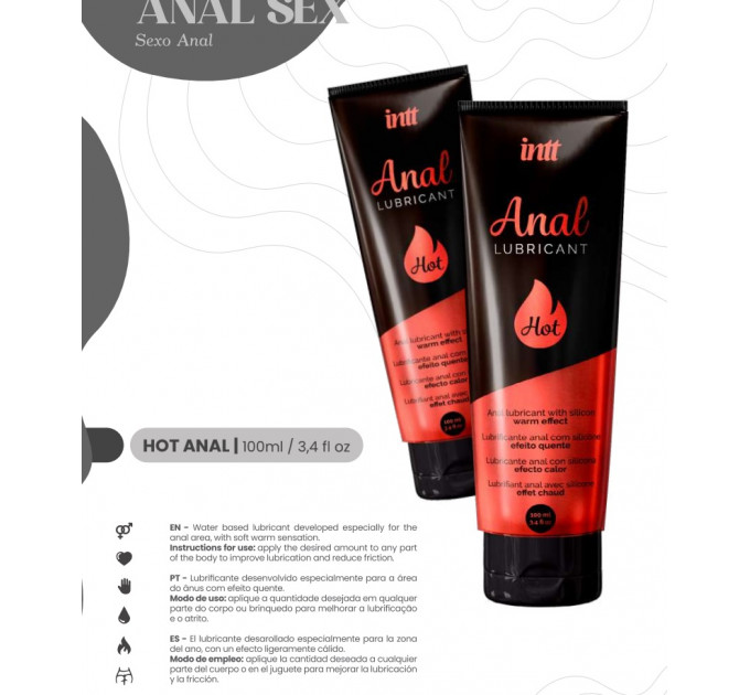 Лубрикант анальний Intt Anal Lubricant з ефектом розігріву, 100 мл