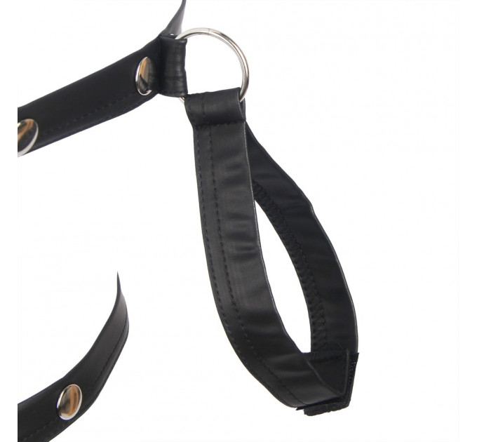 Боді-портупея чоловіча Star Night з обмежувачами та блискавкою, чорна, M