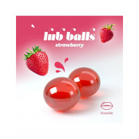 Бразильские взрывные шарики для массажа Crushious Lub Balls Strawberry cо вкусом клубники