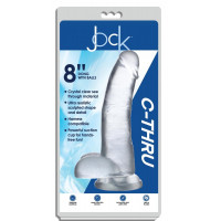 Фалоімітатор реалістичний на присосці Jock C-Thru прозорий, 23 см
