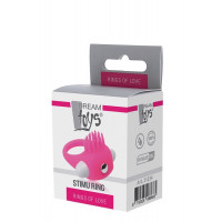 Эрекционное вибрационное кольцо с усиками Dream Toys Rings of Love розовое