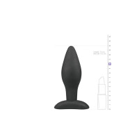 Анальна пробка Easytoys, силіконова, чорна, 14 х 4.5 см