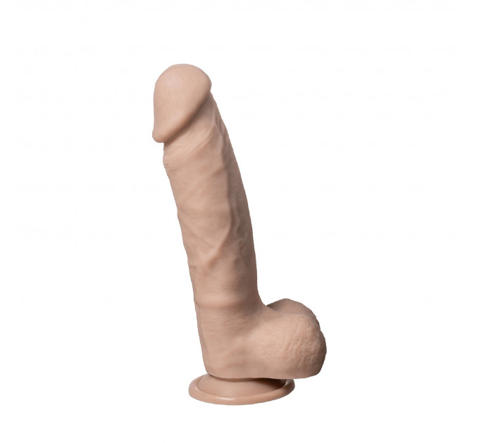 Фалоімітатор реалістичний Silexd Real Skin Model 1 (9") на присосці, бежевий