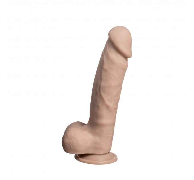 Фалоімітатор реалістичний Silexd Real Skin Model 1 (9") на присосці, бежевий