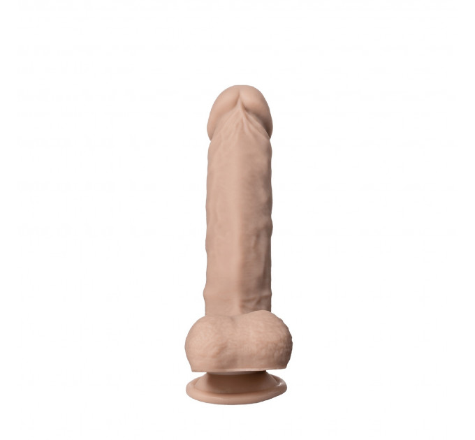 Фалоімітатор реалістичний Silexd Real Skin Model 1 (9") на присосці, бежевий