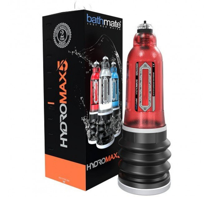 Гидропомпа для увеличения пениса Bathmate HYDROMAX 5 черно-красная