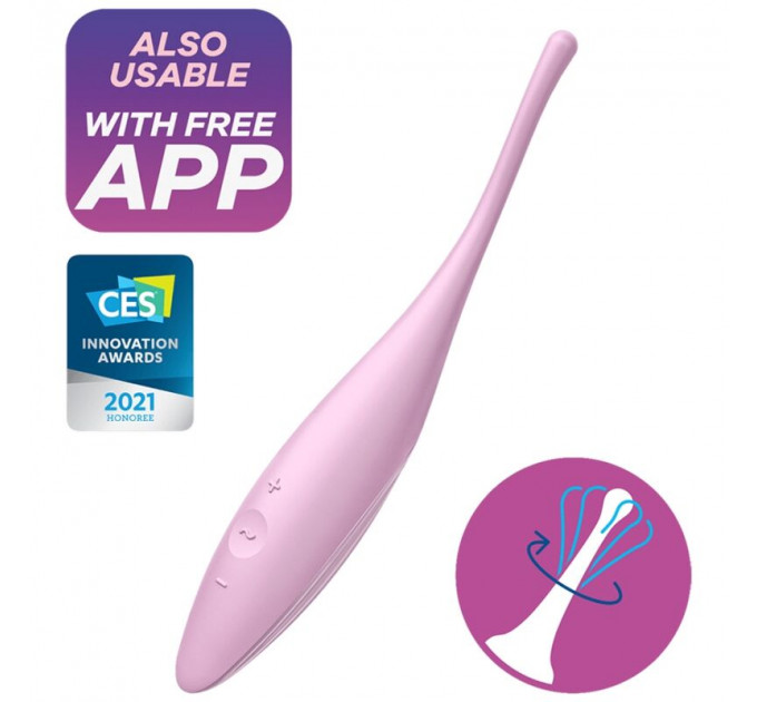Кліторальний вібратор Satisfyer Twirling Joy з керуванням через програму, рожевий