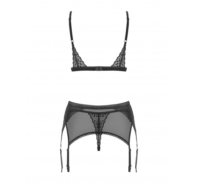 Комплект Obsessive Shibu 3-pcs set black L/XL