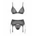 Комплект Obsessive Shibu 3-pcs set black L/XL