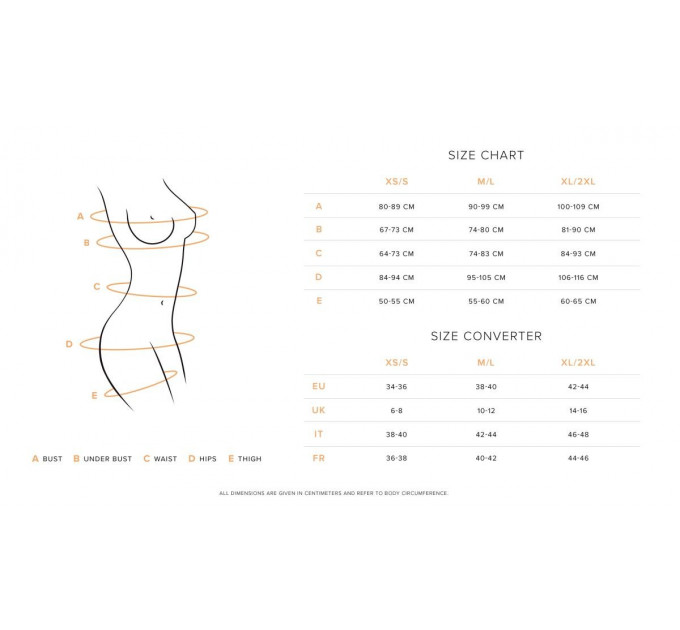 Комплект Obsessive Shibu 3-pcs set black L/XL