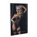 Корсет полупрозрачный Daring Intimates, со стрингами, черный, S/M