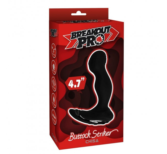 Массажер простаты Chisa Breakout Pro Buttock Striker с вибрацией и пульсацией, черный