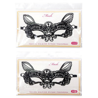 Маски на очі Star Night мереживні з вушками, чорні, 2 шт (без коробки)