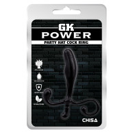 Массажер простаты Chisa GK Power Party Hat Cock Ring с фигурной ручкой, черный