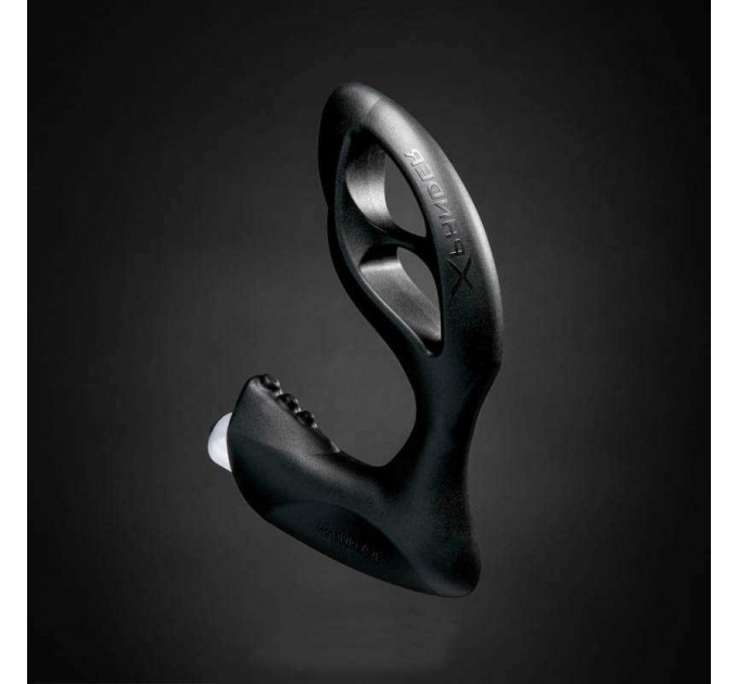 Массажер простаты размер S, XPANDER X4+ rechargeable PowerRocket, черный, 9.5 см