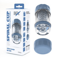 Мастурбатор в колбе Chisa MX Spiral Cup Stron прозрачно-голубой