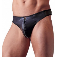Мужские стринги со стразами по молнии Sven Joy Ment Men's String, черный, L