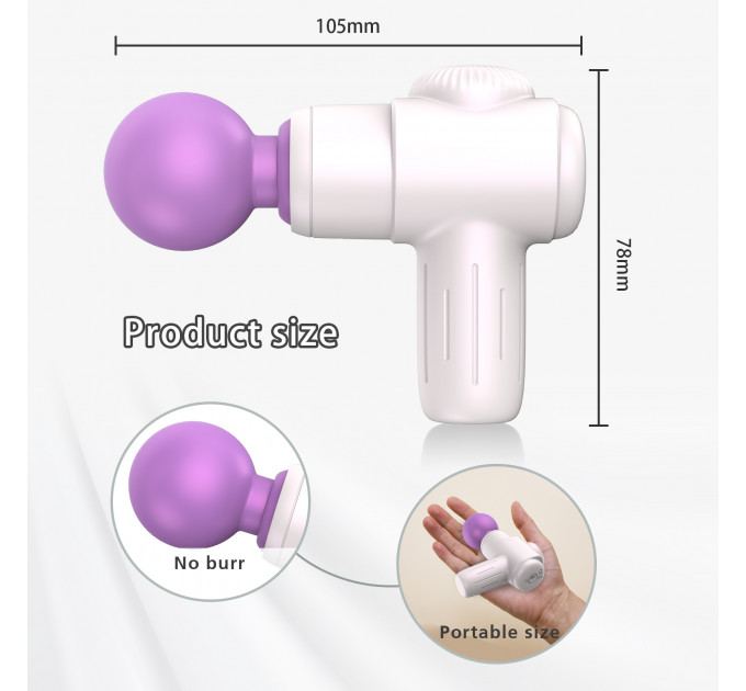 Мини-массажёр Every Night Toys Candice бело-фиолетовый, 10 режимов вибрации