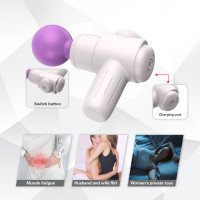 Міні-масажер Every Night Toys Candice біло-фіолетовий, 10 режимів вібрації