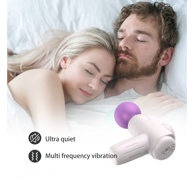 Мини-массажёр Every Night Toys Candice бело-фиолетовый, 10 режимов вибрации