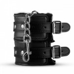 Набір для бондажу Whipped зі шкіри, з ланцюгом, чорний