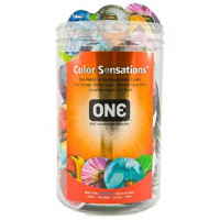 Набор латексных презервативов ONE Color Sensations разноцветные (цена за упаковку, 100 шт.)