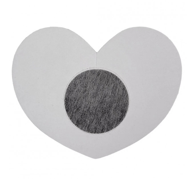 Наклейки на соски в фоме сердца Heart Nipple Stickers 3 Sets - Black